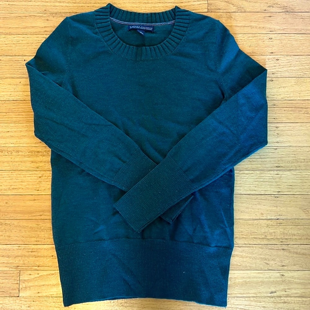 Banana Republic Dark Green Merino Wool